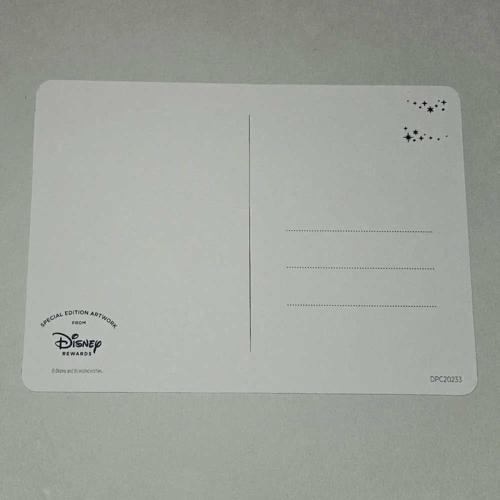 4 Disney Rewards Postcards Special Edition Artwork Marvel Star Wars Mickey Mouse